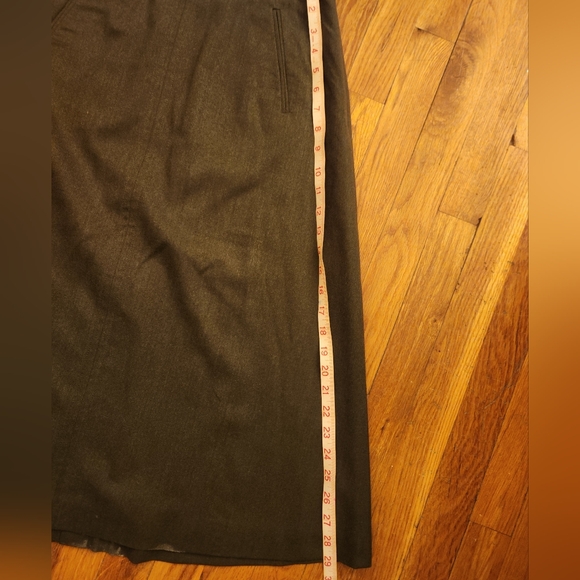 Talbots Petites Made In Italy Army Green Wool Skirt Fully Lined Size 6 Stretch - Picture 11 of 11